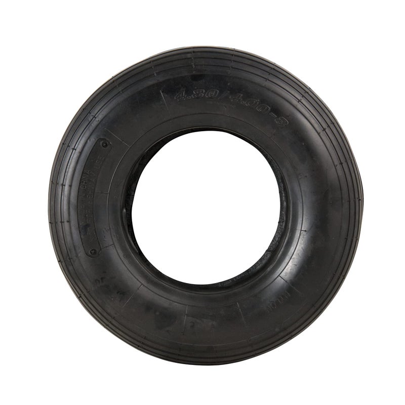 Marathon 4.80/4.00-8" Ribbed Tread Replacement Pneumatic (Air-Filled) Tire and Inner Tube Set, Fits 8-Inch Wheel/Rim, Wheelbarrow/Garden Cart/Lawn & Garden Use, Straight Valve Stem - Image 2